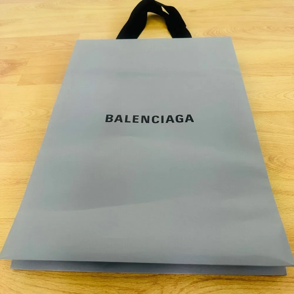 Balenciaga Paper Shopping Bag - grey medium, 17.75